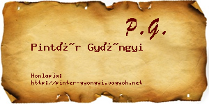 Pintér Gyöngyi névjegykártya
