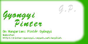 gyongyi pinter business card