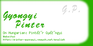 gyongyi pinter business card